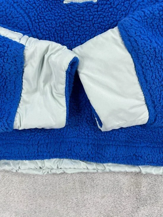 Free People Movement Mountain High 1/2 Zip Fleece Women XS Blue Crop Mock Neck - Picture 11 of 15